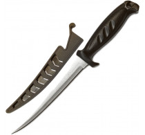 Нож филейный Kosadaka N-F501 15см с серейтором, жёсткий чехол с фиксатором